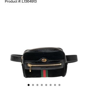 Gucci Ophidia Black Suede Belt Bag